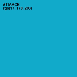 #11AACB - Cerulean Color Image