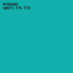 #11B0AD - Eastern Blue Color Image