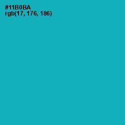 #11B0BA - Eastern Blue Color Image