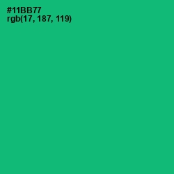 #11BB77 - Jade Color Image