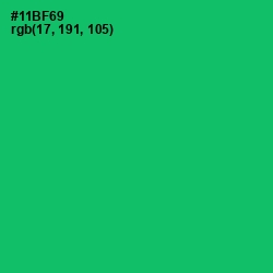 #11BF69 - Jade Color Image