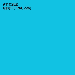 #11C2E2 - Robin's Egg Blue Color Image