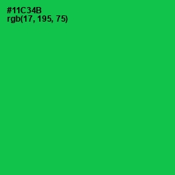 #11C34B - Malachite Color Image