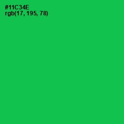 #11C34E - Malachite Color Image