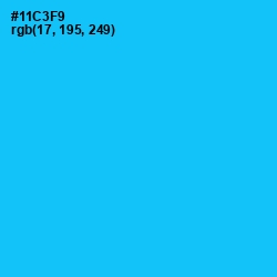 #11C3F9 - Bright Turquoise Color Image