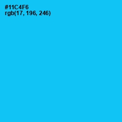 #11C4F6 - Bright Turquoise Color Image