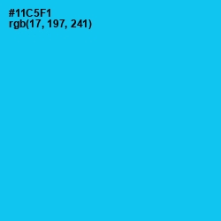 #11C5F1 - Bright Turquoise Color Image