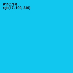 #11C7F0 - Bright Turquoise Color Image