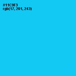 #11C9F3 - Bright Turquoise Color Image