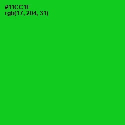 #11CC1F - Green Color Image