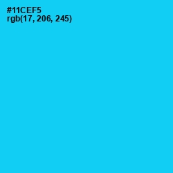 #11CEF5 - Bright Turquoise Color Image