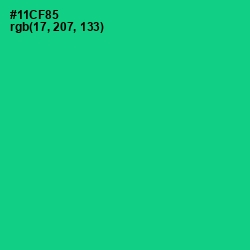 #11CF85 - Caribbean Green Color Image