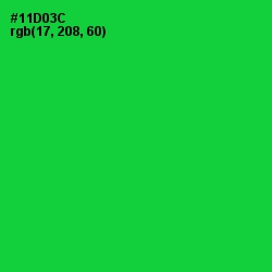 #11D03C - Green Color Image