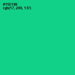 #11D189 - Caribbean Green Color Image
