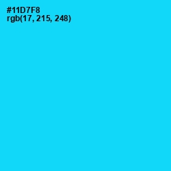 #11D7F8 - Bright Turquoise Color Image