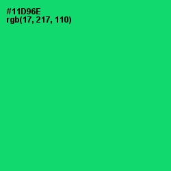 #11D96E - Malachite Color Image