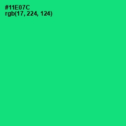 #11E07C - Spring Green Color Image