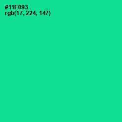 #11E093 - Caribbean Green Color Image
