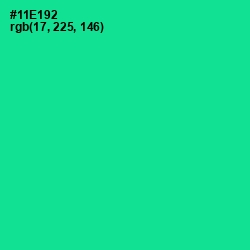 #11E192 - Caribbean Green Color Image