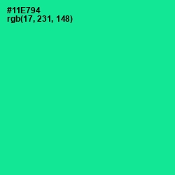 #11E794 - Caribbean Green Color Image