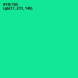 #11E795 - Caribbean Green Color Image