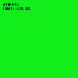 #11EE1A - Green Color Image