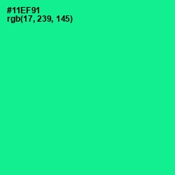 #11EF91 - Caribbean Green Color Image