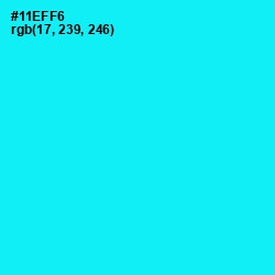 #11EFF6 - Cyan / Aqua Color Image