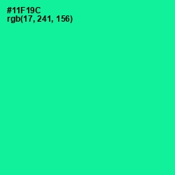 #11F19C - Caribbean Green Color Image