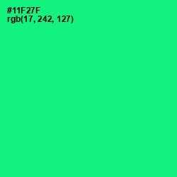 #11F27F - Spring Green Color Image