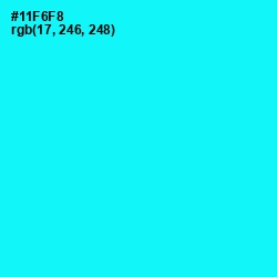 #11F6F8 - Cyan / Aqua Color Image