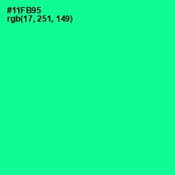 #11FB95 - Caribbean Green Color Image