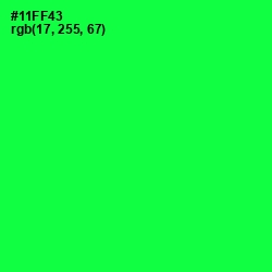 #11FF43 - Malachite Color Image