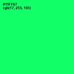 #11FF67 - Spring Green Color Image