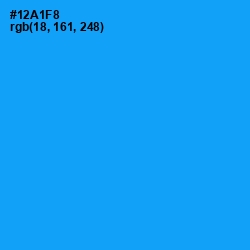 #12A1F8 - Dodger Blue Color Image