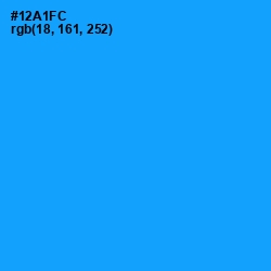 #12A1FC - Dodger Blue Color Image
