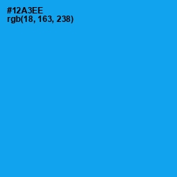 #12A3EE - Dodger Blue Color Image