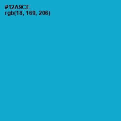 #12A9CE - Cerulean Color Image
