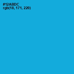 #12ABDC - Cerulean Color Image