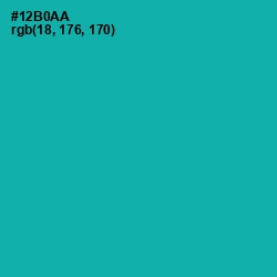 #12B0AA - Eastern Blue Color Image