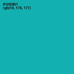 #12B0B1 - Eastern Blue Color Image