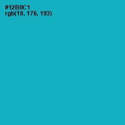 #12B0C1 - Cerulean Color Image