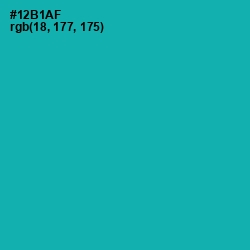 #12B1AF - Eastern Blue Color Image