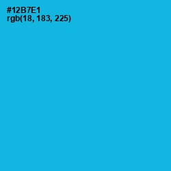 #12B7E1 - Cerulean Color Image