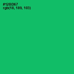#12BD67 - Jade Color Image