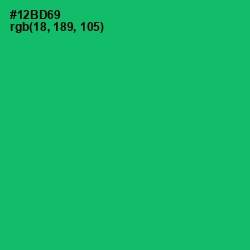 #12BD69 - Jade Color Image