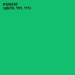 #12BF6F - Jade Color Image