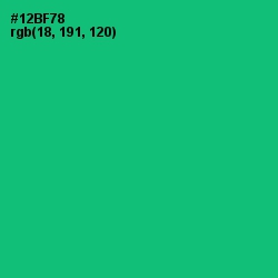 #12BF78 - Jade Color Image