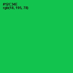 #12C34E - Malachite Color Image