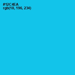 #12C4EA - Robin's Egg Blue Color Image